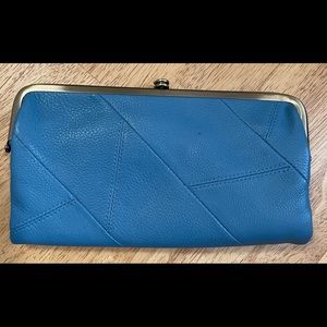 HOBO Dusty Blue Lauren Wallet Clutch EUC